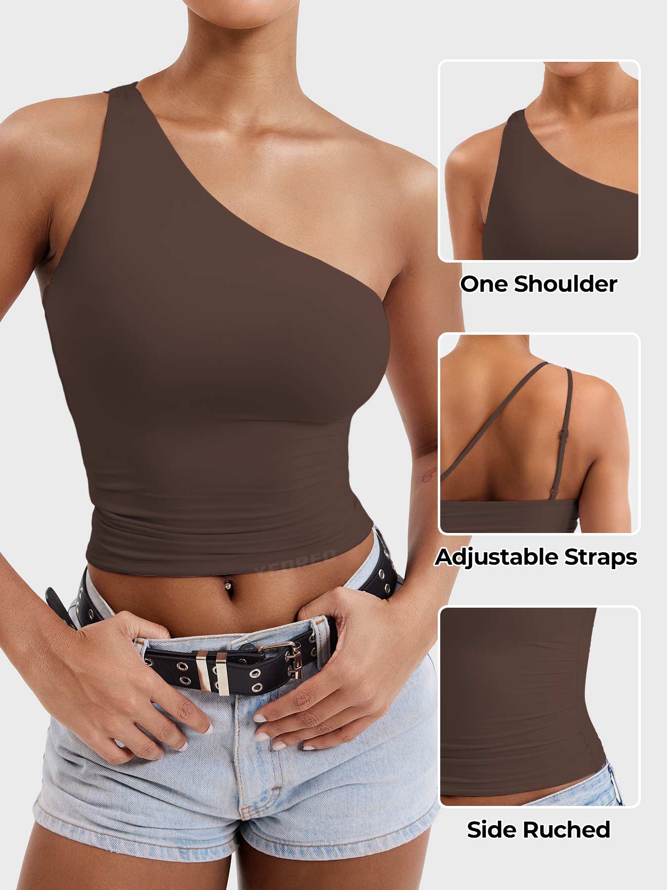 Yeoreo Fanciy One Shoulder Tank Top