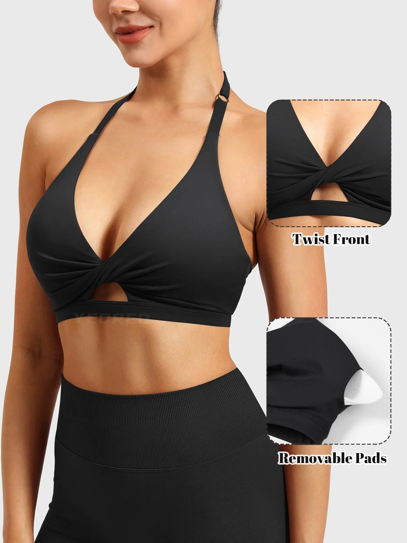 Yeoreo Micaela Twist Front Sports Bra