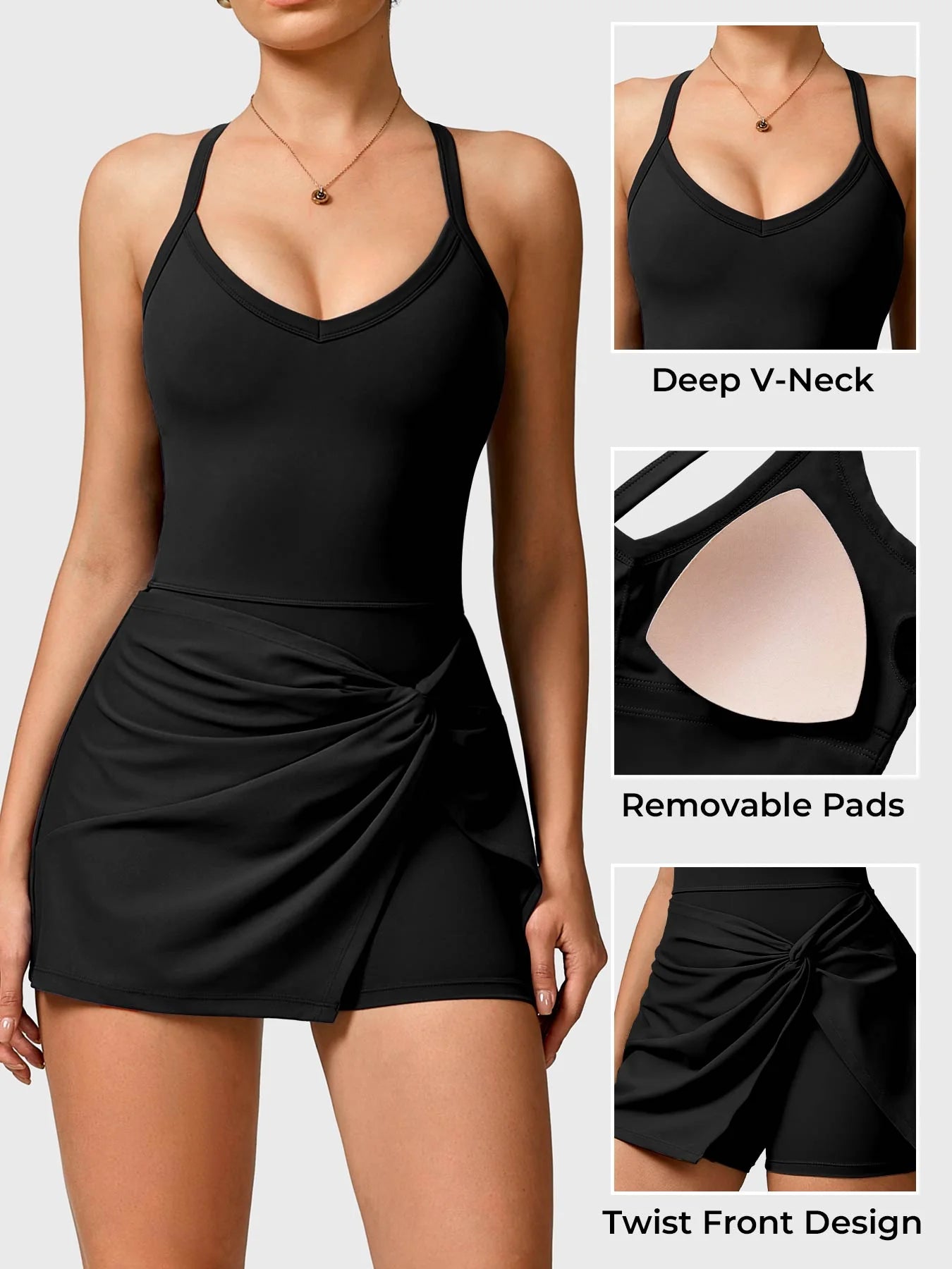 Yeoreo Daisey Twist Front Tennis Dress