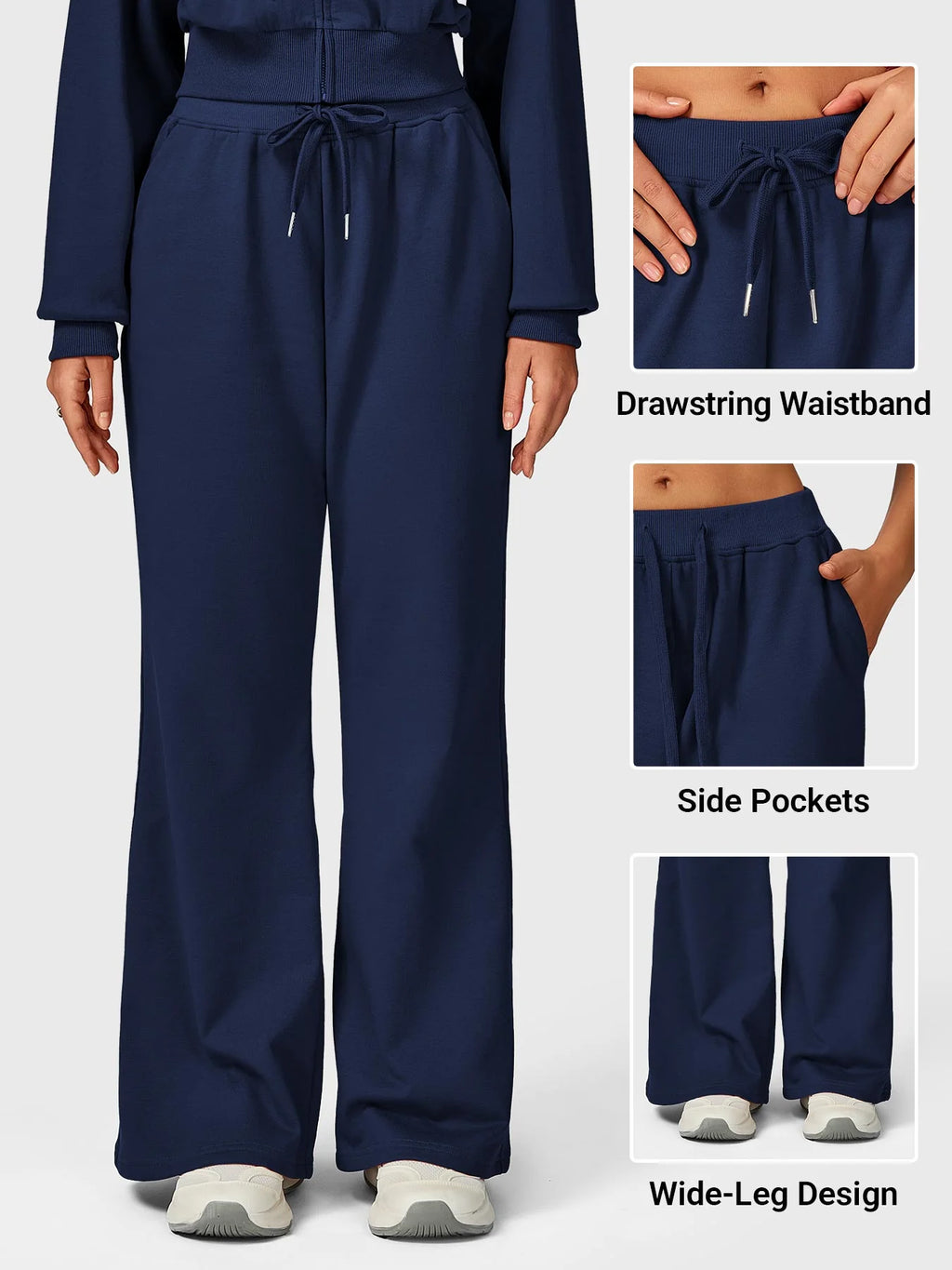 SET Yeoreo Irene Straight Leg Sweatpants With Sabrina Cropped Zip Hoodie