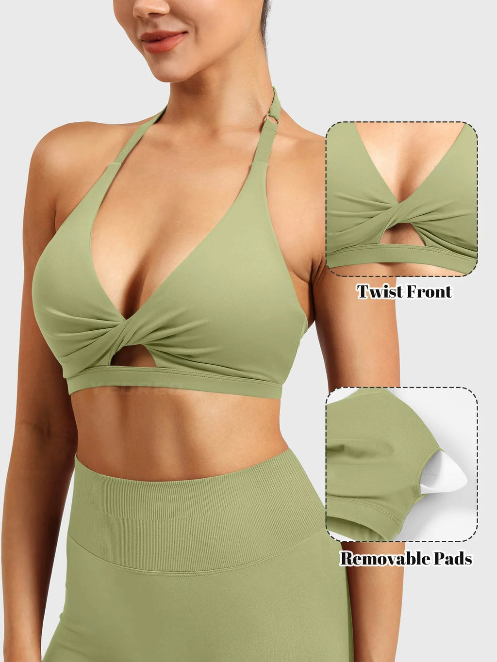Yeoreo Micaela Twist Front Sports Bra
