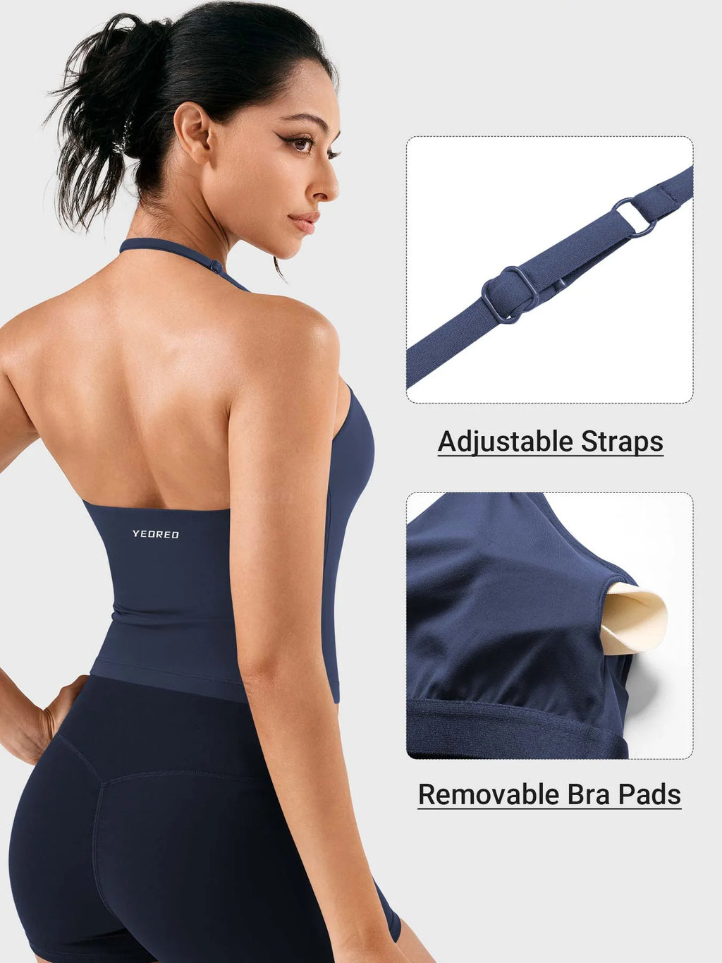 Yeoreo CoreFlex Longline Halter Tank