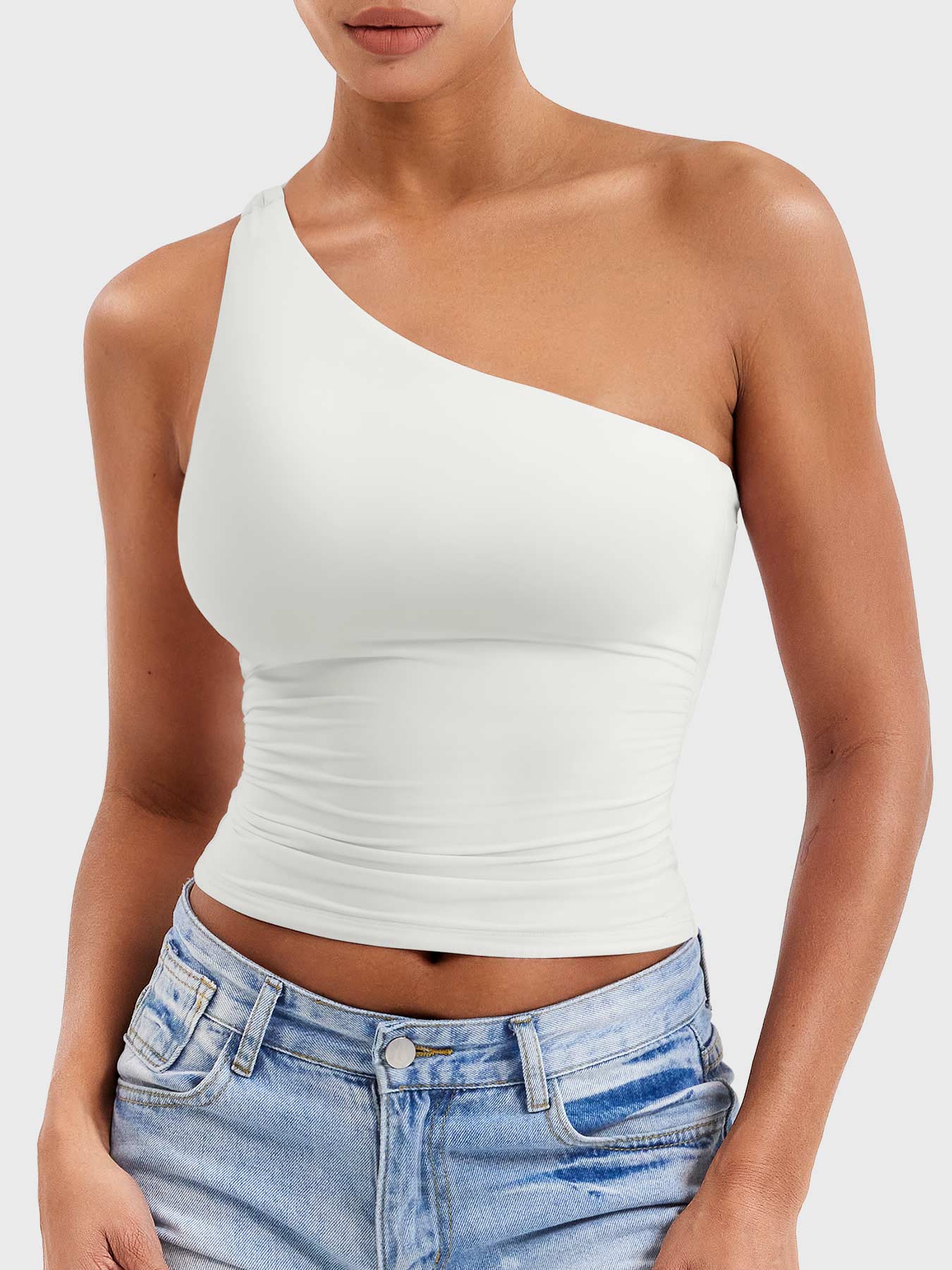 Yeoreo Fanciy One Shoulder Tank Top