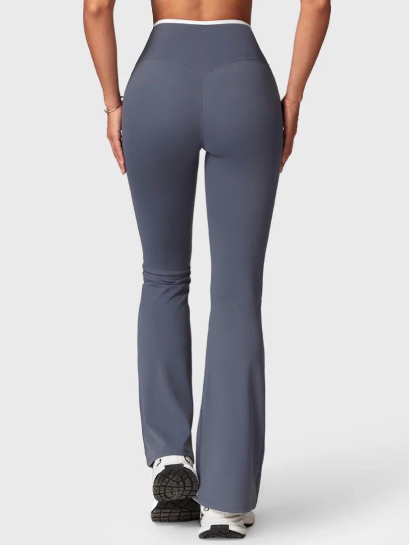 Yeoreo Alberta Contrast Trim Flare Leggings