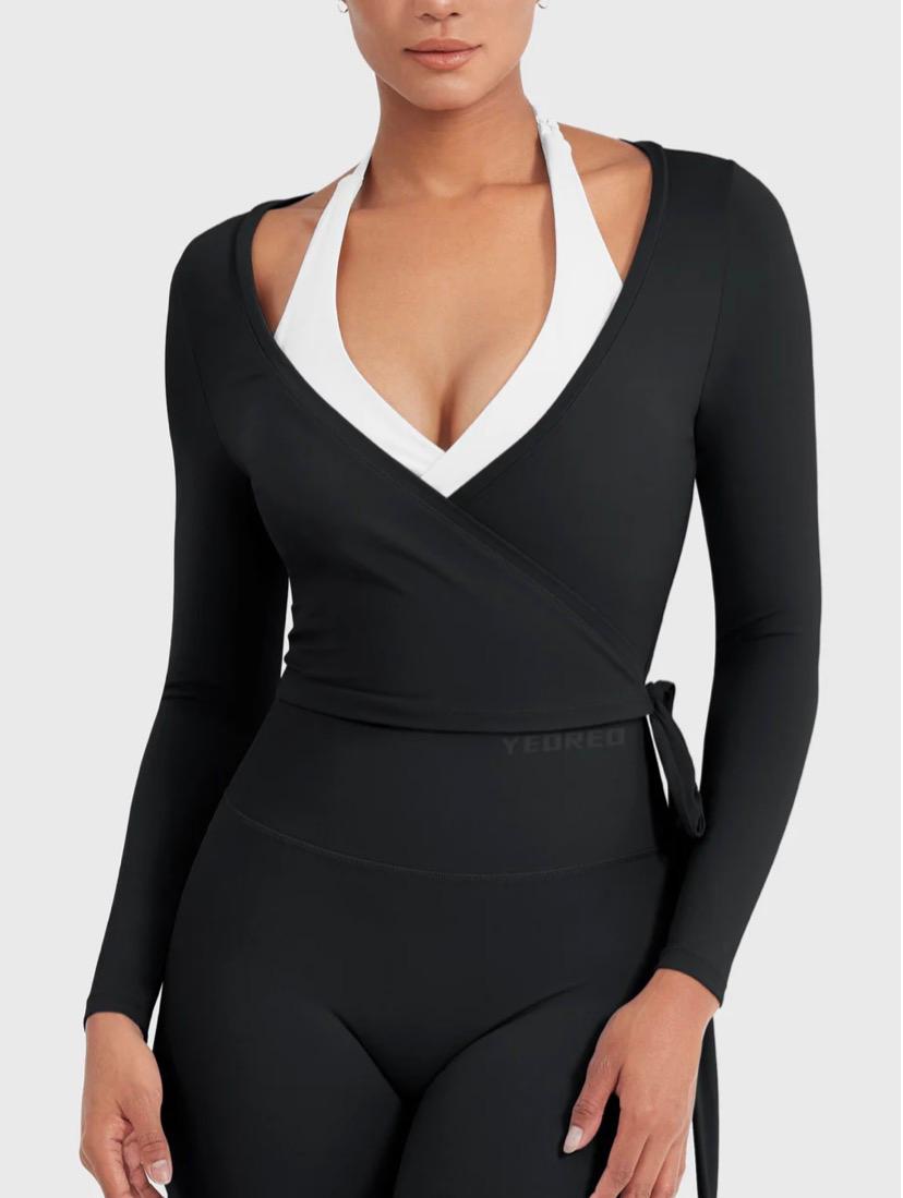 Yeoreo Michelie Long Sleeve Ballet Wrap Top
