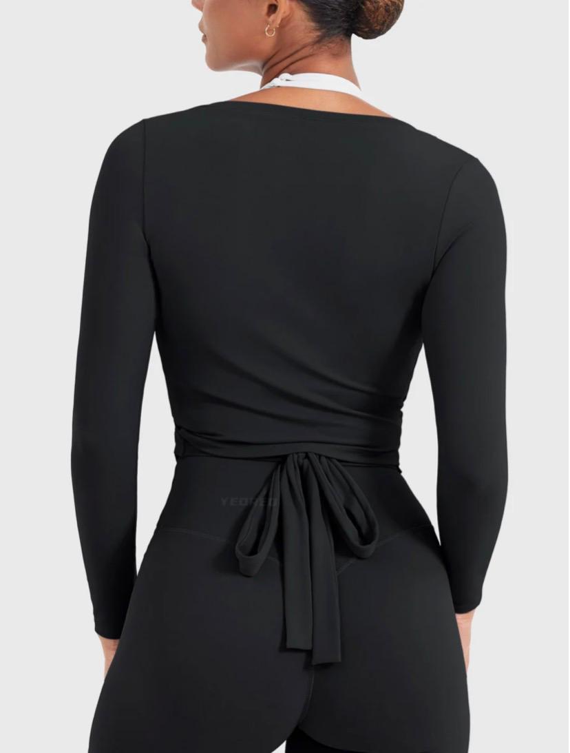 Yeoreo Michelie Long Sleeve Ballet Wrap Top