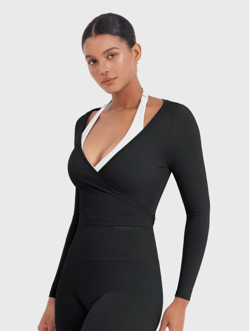Yeoreo Michelie Long Sleeve Ballet Wrap Top