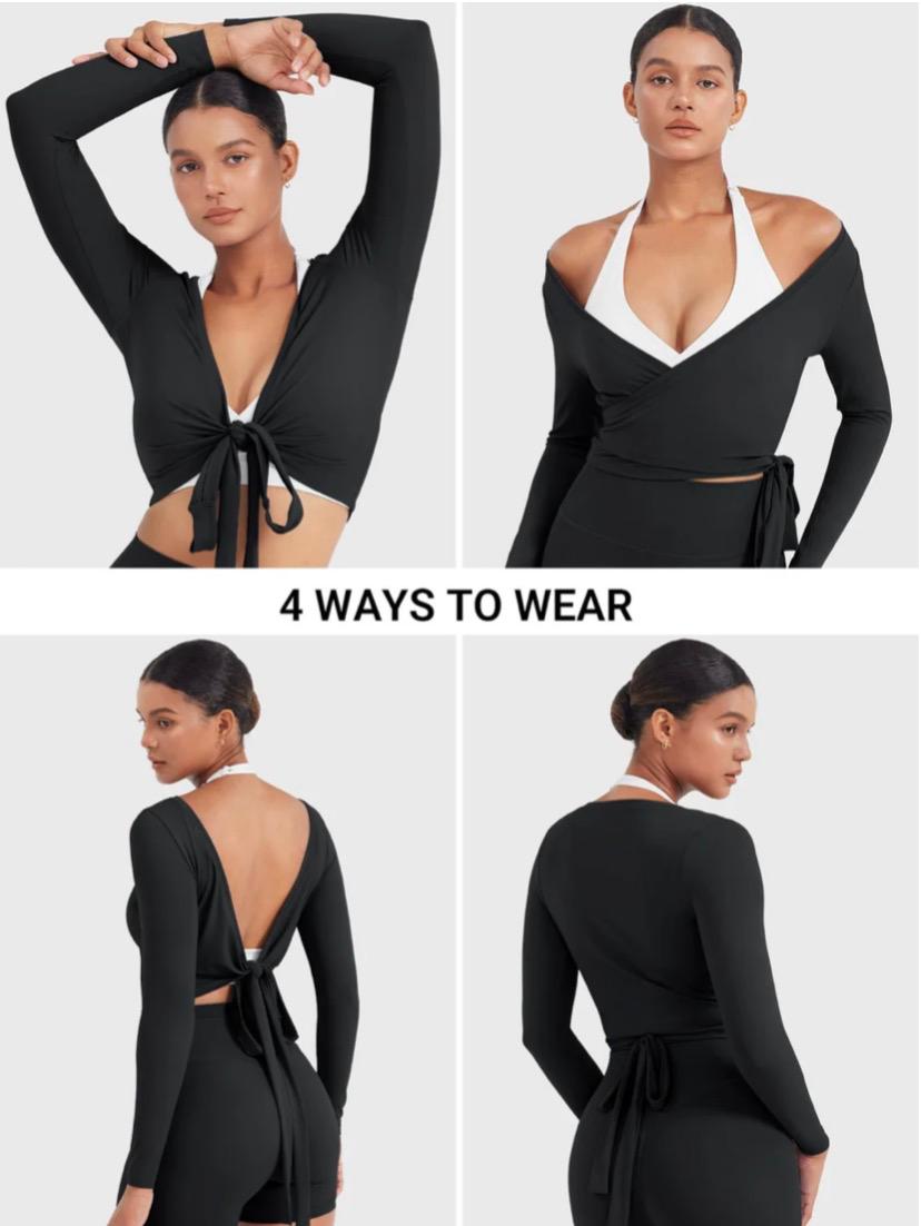 Yeoreo Michelie Long Sleeve Ballet Wrap Top