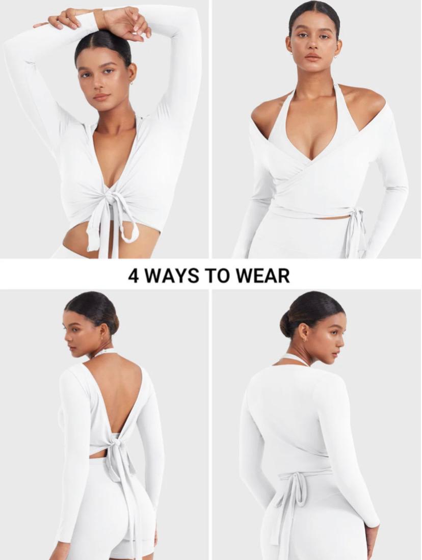 Yeoreo Michelie Long Sleeve Ballet Wrap Top