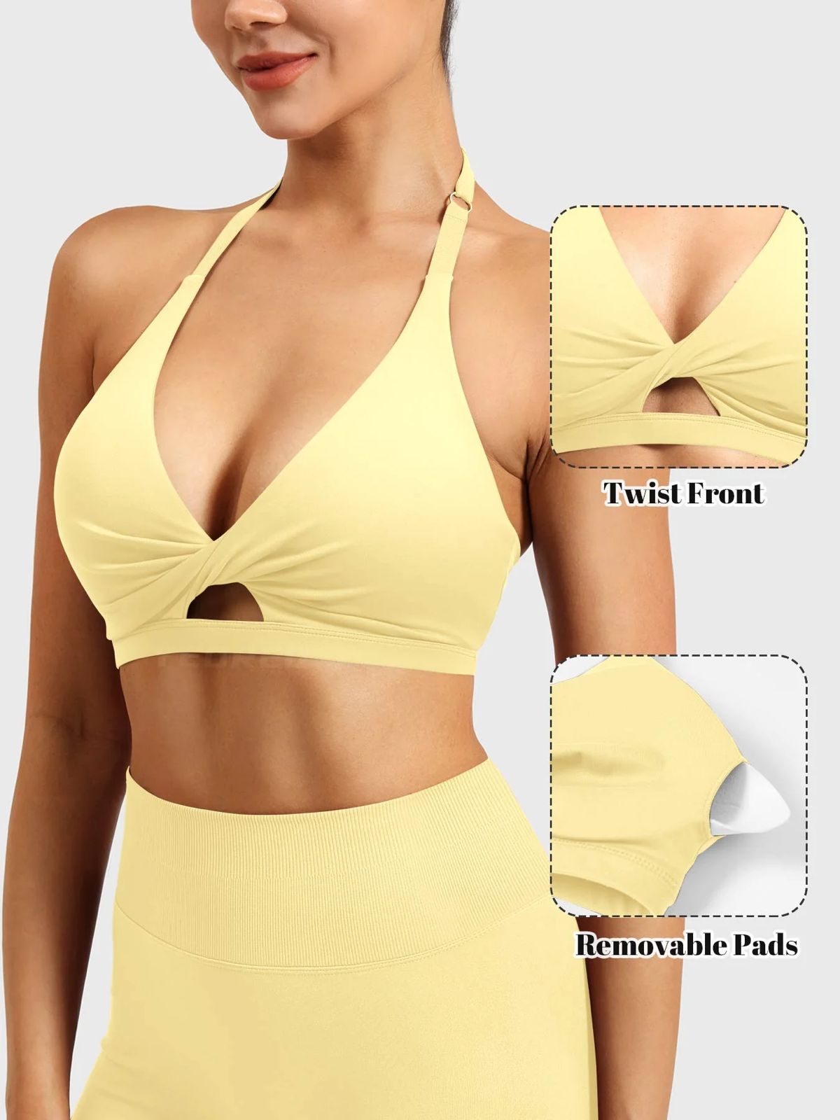 Yeoreo Micaela Twist Front Sports Bra