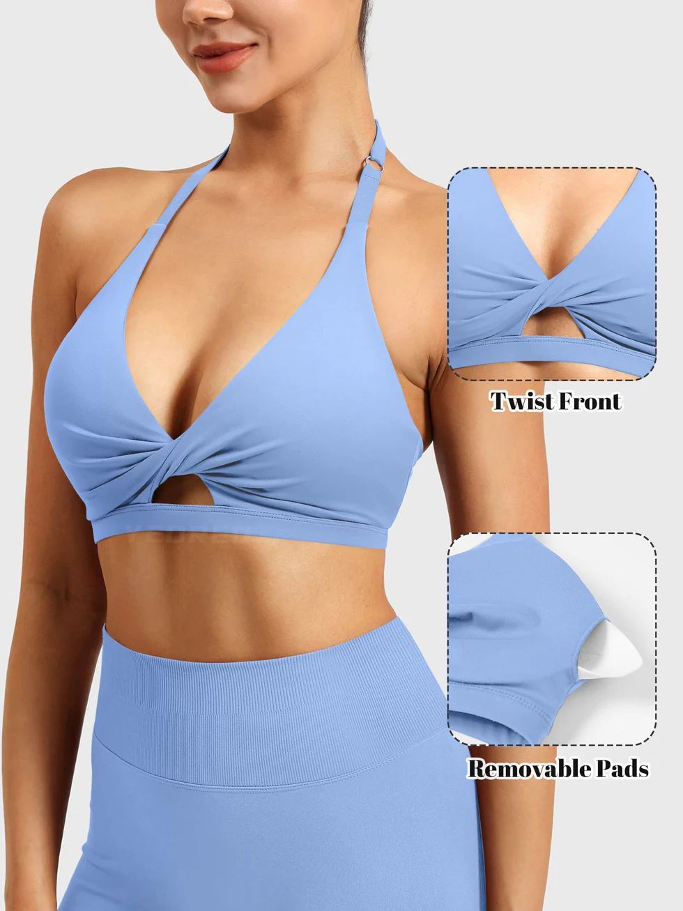 Yeoreo Micaela Twist Front Sports Bra