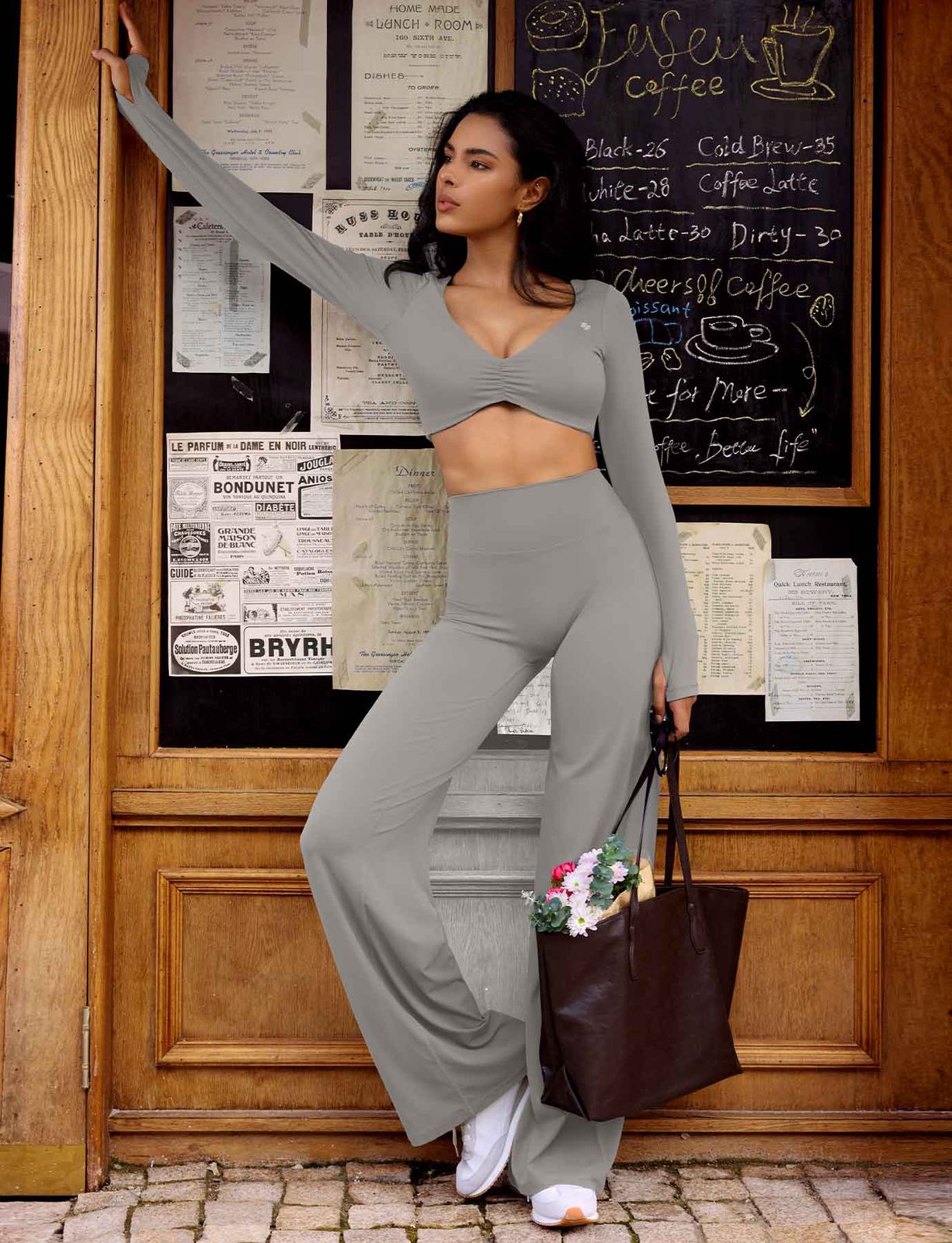 Yeoreo Agantha Ruched Long Sleeve Top